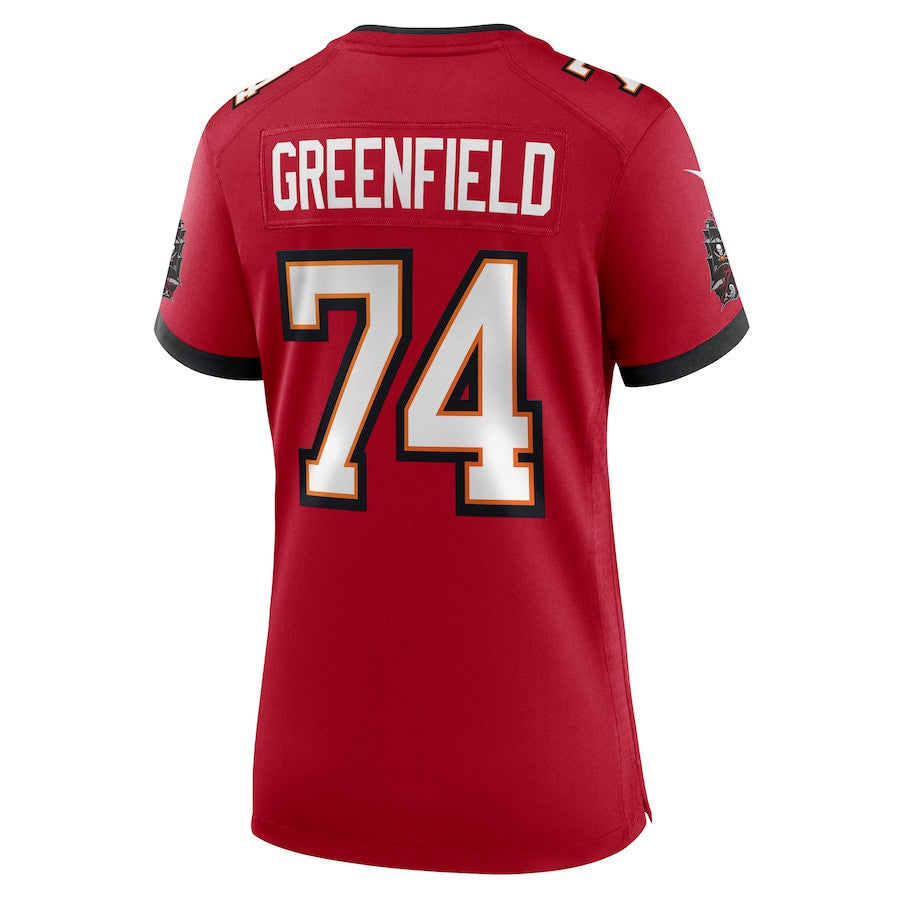 Garret Greenfield 74 Tampa Bay Buccaneers Women's Team Game Jersey - Red