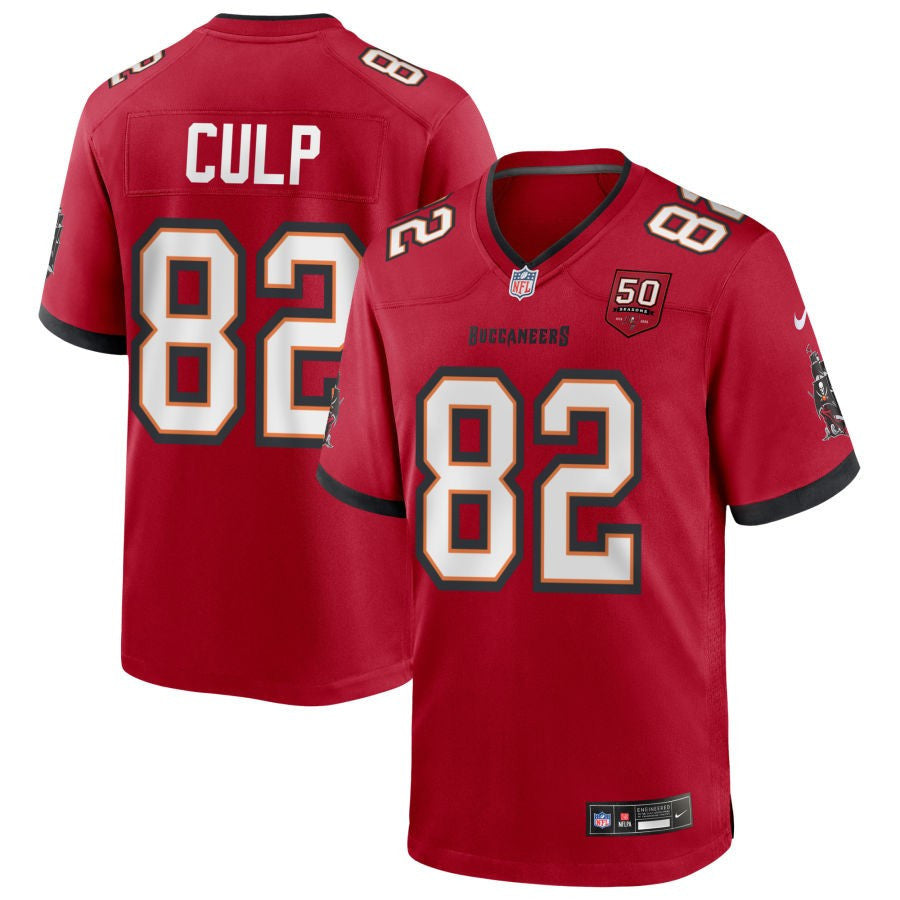 Devin Culp 82 Tampa Bay Buccaneers 50th Anniversary Game Men Jersey - Red