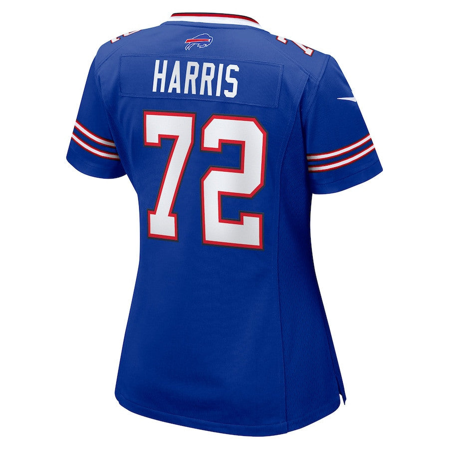 Marcus Harris 72 Buffalo Bills Women's Team Game Jersey - Royal