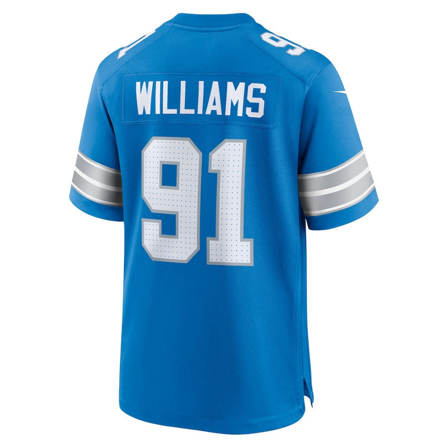 Tyleik Williams 91 Detroit Lions Team Game Men Jersey - Blue