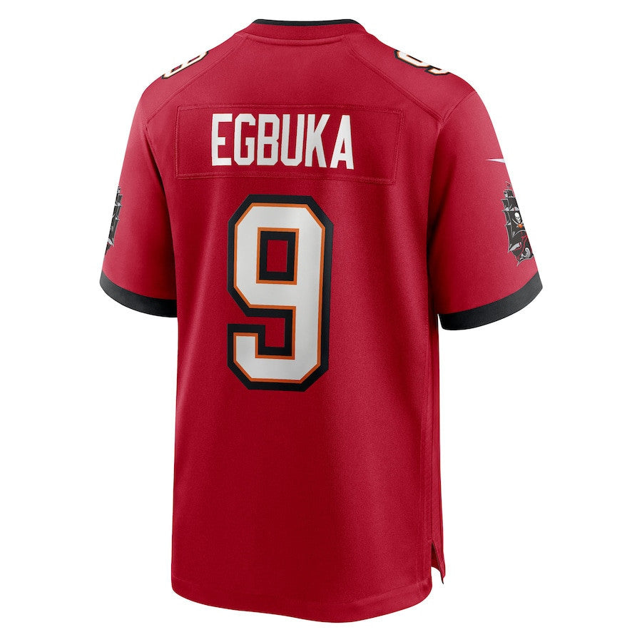 Emeka Egbuka 9 Tampa Bay Buccaneers Team 50th Season Patch Game Men Jersey - Red