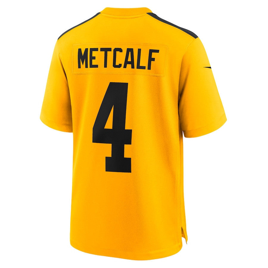 DK Metcalf 4 Pittsburgh Steelers Alternate 1933 Throwback Game Men Jersey - Gold