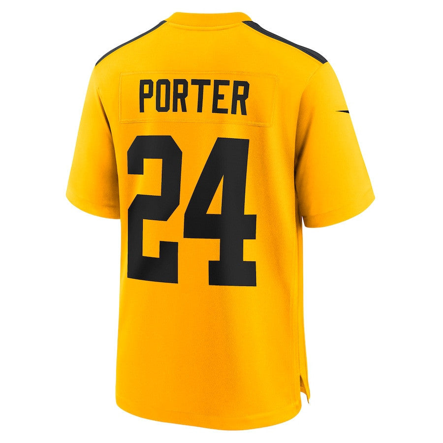 Joey Porter Jr. 24 Pittsburgh Steelers Alternate 1933 Throwback Game Men Jersey - Gold