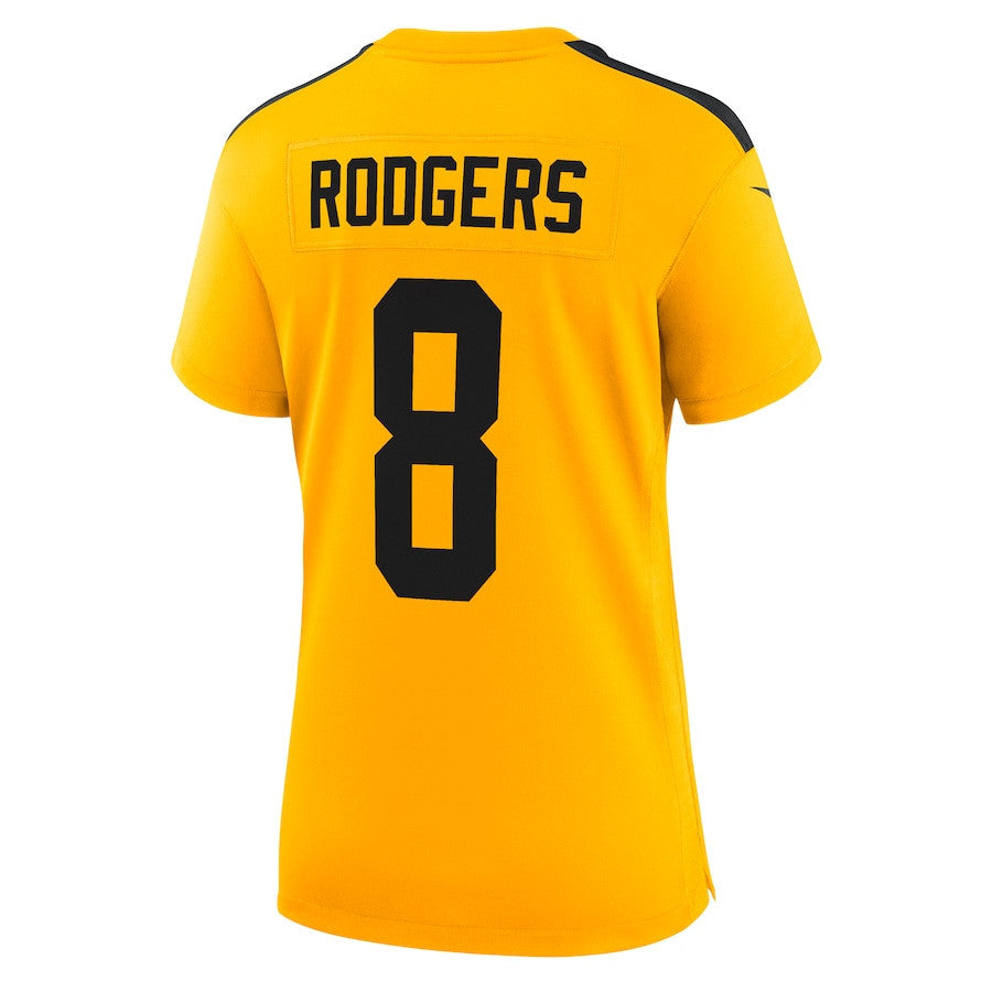 Aaron Rodgers 8 Pittsburgh Steelers Women's Alternate 1933 Throwback Game Jersey - Gold