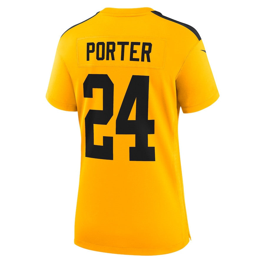 Joey Porter Jr. 24 Pittsburgh Steelers Women's Alternate 1933 Throwback Game Jersey - Gold