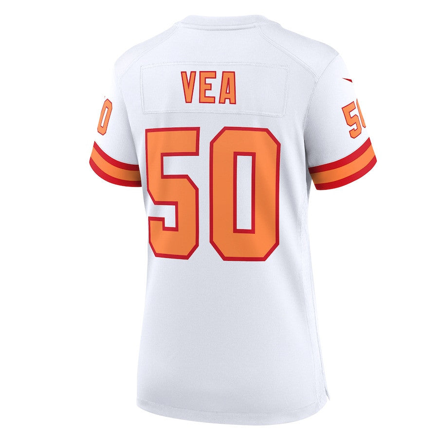Vita Vea 50 '76 Tampa Bay Buccaneers Women's 50th Season Game Jersey - White