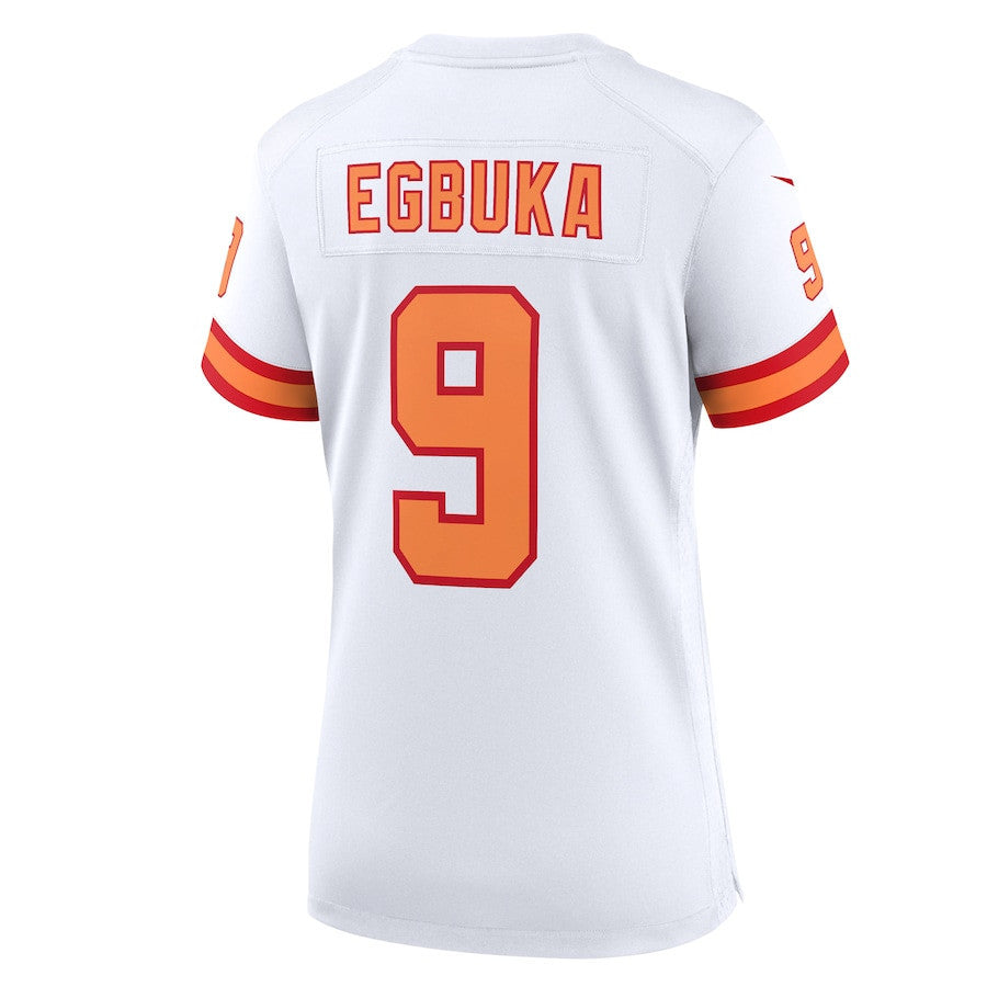 Emeka Egbuka 9 '76 Tampa Bay Buccaneers Women's 50th Season Game Jersey - White