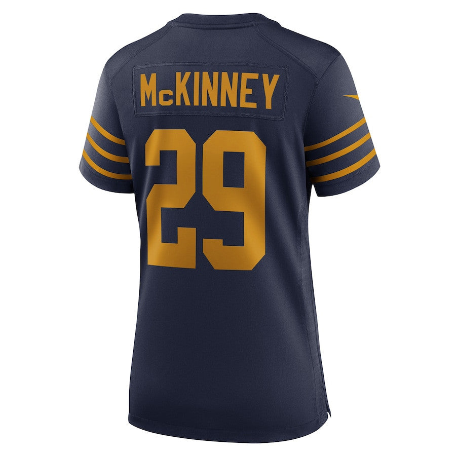 Xavier McKinney 29 Green Bay Packers Women's The 1923 Classic Game Jersey - Navy