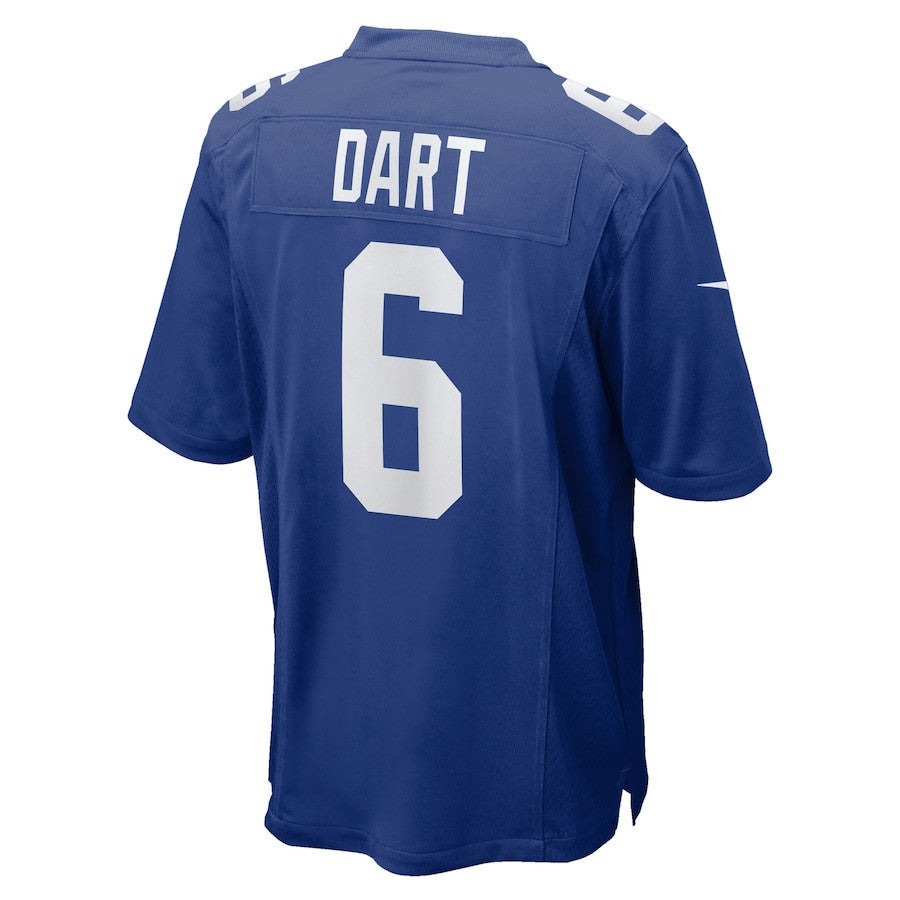 Jaxson Dart 6 New York Giants 2025 Draft First Round Pick Game Men Jersey - Royal