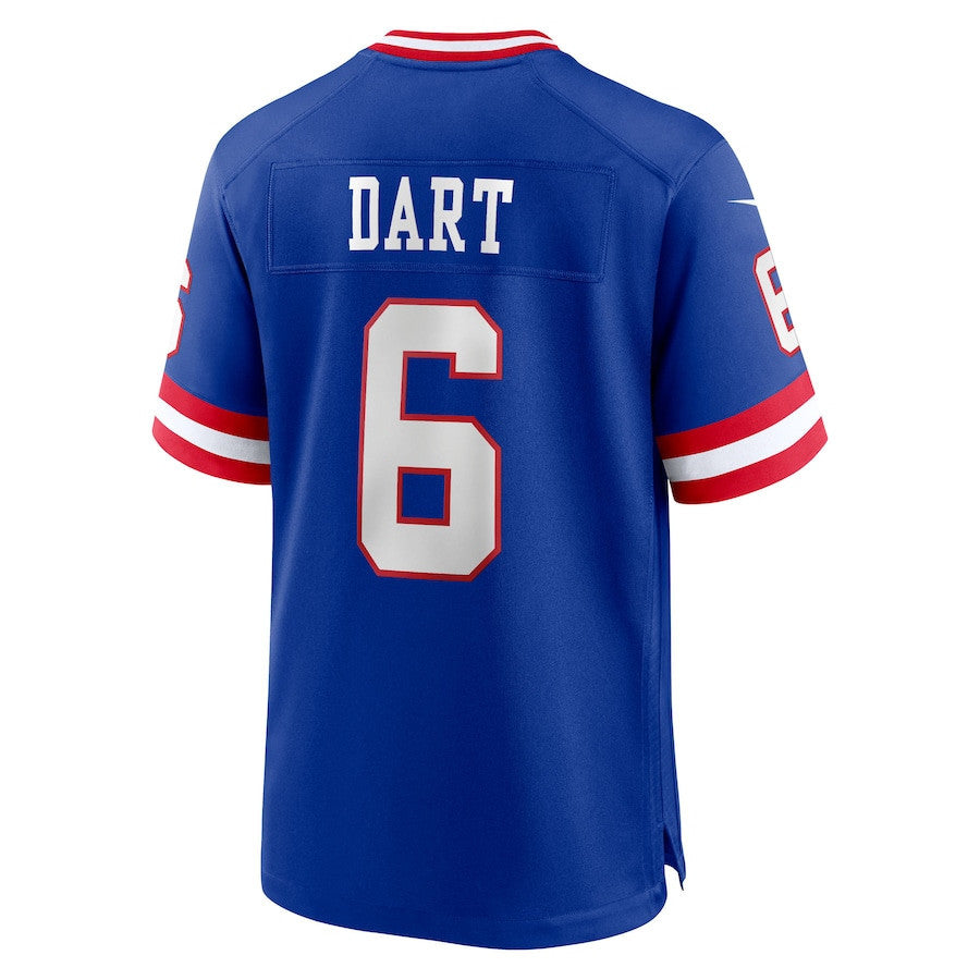 Jaxson Dart 6 New York Giants Alternate 2 Classic Game Men Jersey - Royal