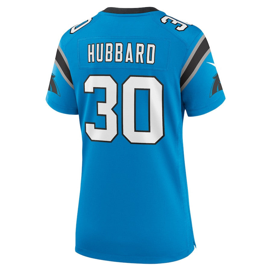 Chuba Hubbard 30 Carolina Panthers Women's Alternate Game Jersey - Blue