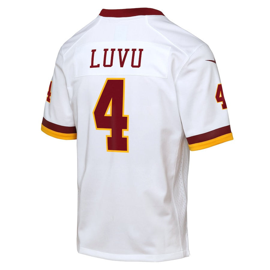 Frankie Luvu 4 Washington Commanders YOUTH Game Super Bowl Era Jersey - White
