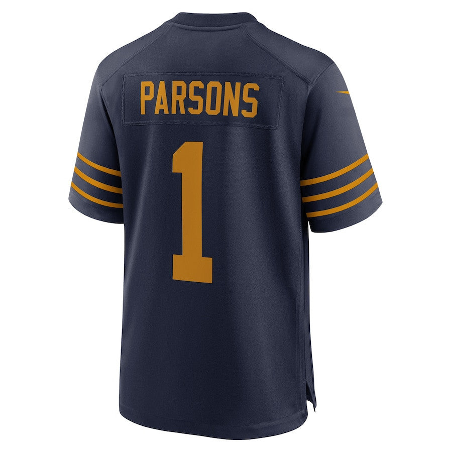 Micah Parsons 1 Green Bay Packers The 1923 Classic Game Game Men Jersey - Navy