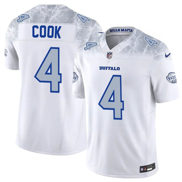 James Cook 4 Buffalo Bills Vapor F.U.S.E. Limited Rivalry Series Men Jersey - White