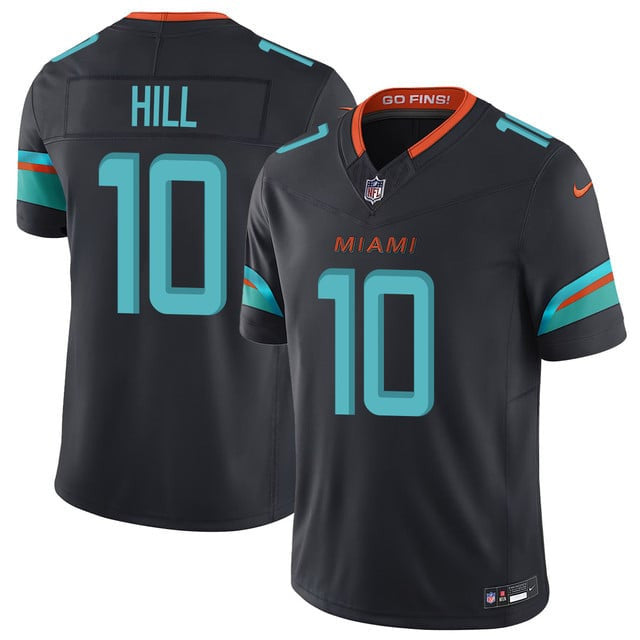 Tyreek Hill 10 Miami Dolphins Vapor F.U.S.E. Limited Rivalry Series Men Jersey - Black