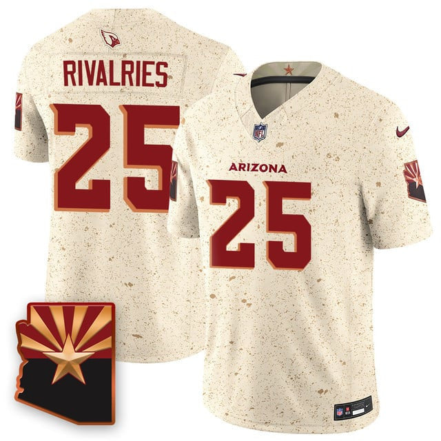 Rivalries 25 Arizona Cardinals Vapor F.U.S.E. Limited Rivalry Series Men Jersey - Beige