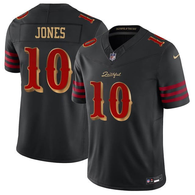 Mac Jones 10 San Francisco 49ers Vapor F.U.S.E. Limited Rivalry Series Men Jersey - Black