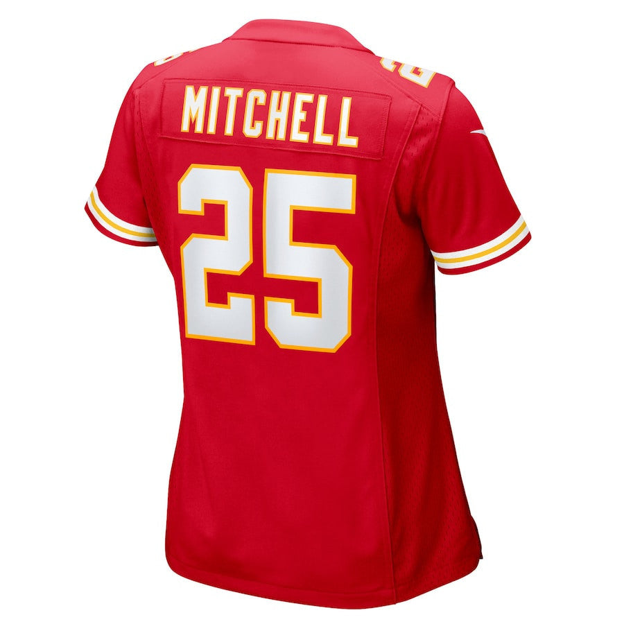 Elijah Mitchell 25 Kansas City Chiefs Women's Team Game Jersey - Red