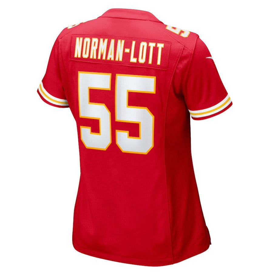 Omarr Norman-Lott 55 Kansas City Chiefs Women's Team Game Jersey - Red