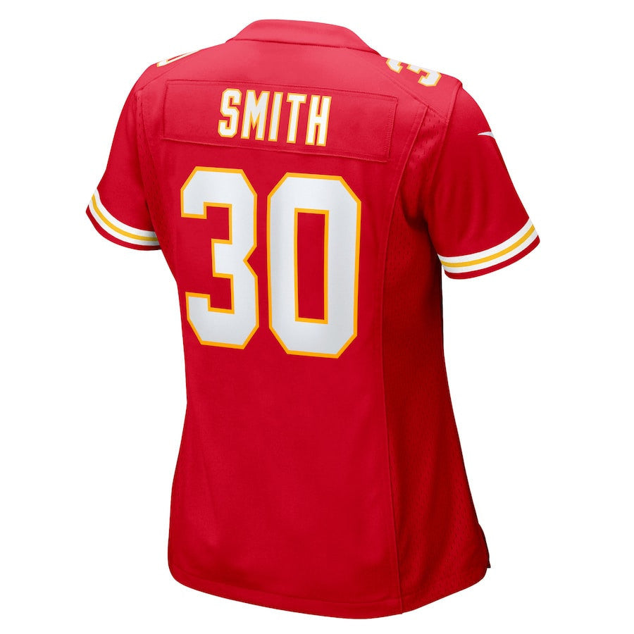 Brashard Smith 30 Kansas City Chiefs Women's Team Game Jersey - Red