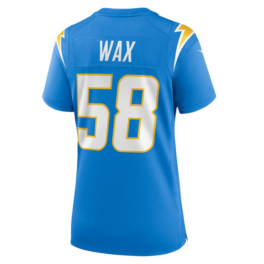 Marlowe Wax 58 Los Angeles Chargers Women's Team Game Jersey - Powder Blue