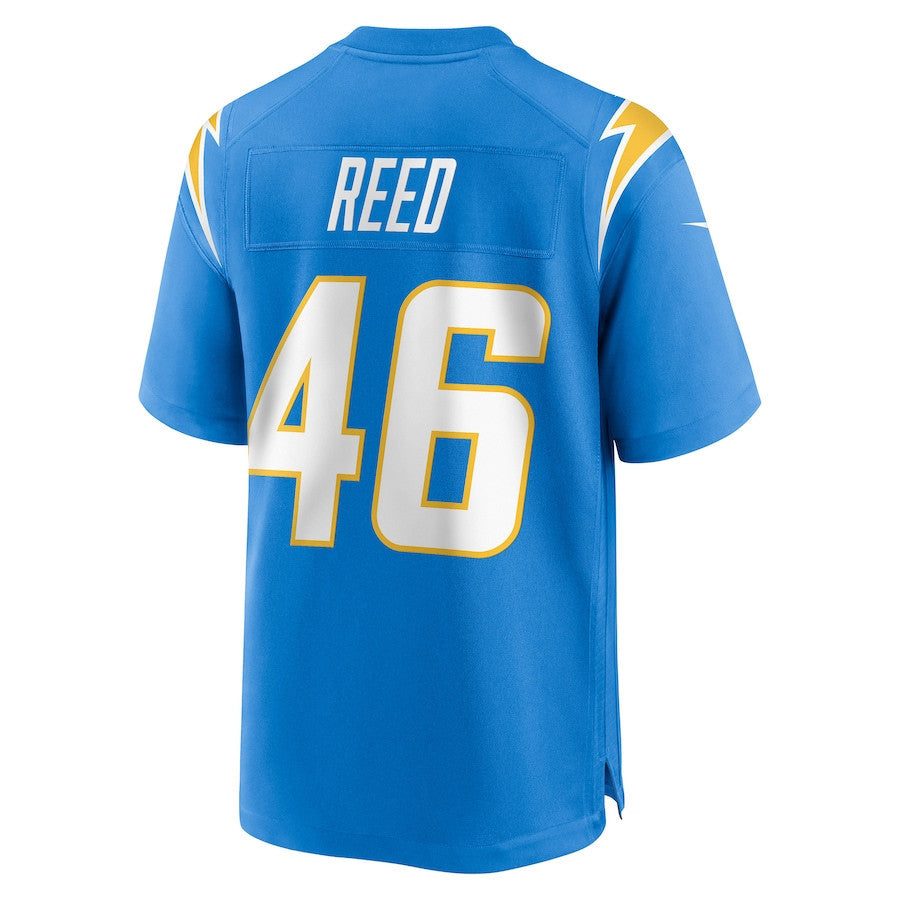 Nikko Reed 46 Los Angeles Chargers Team Game Men Jersey - Powder Blue