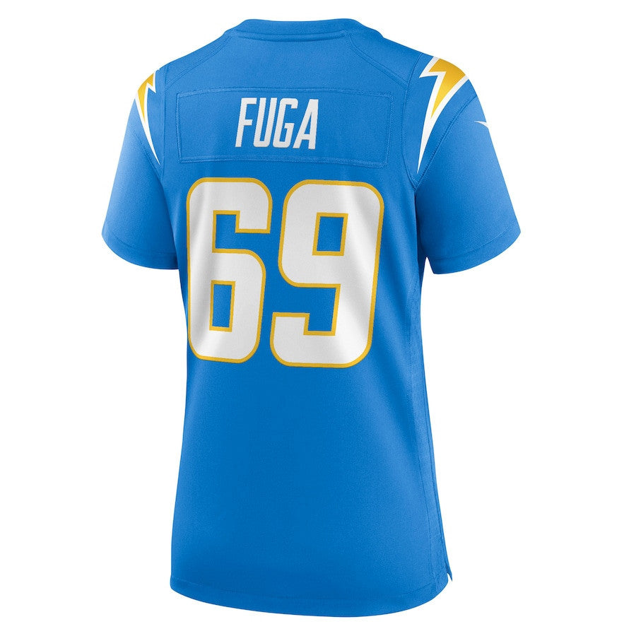 Josh Fuga 69 Los Angeles Chargers Women's Team Game Jersey - Powder Blue