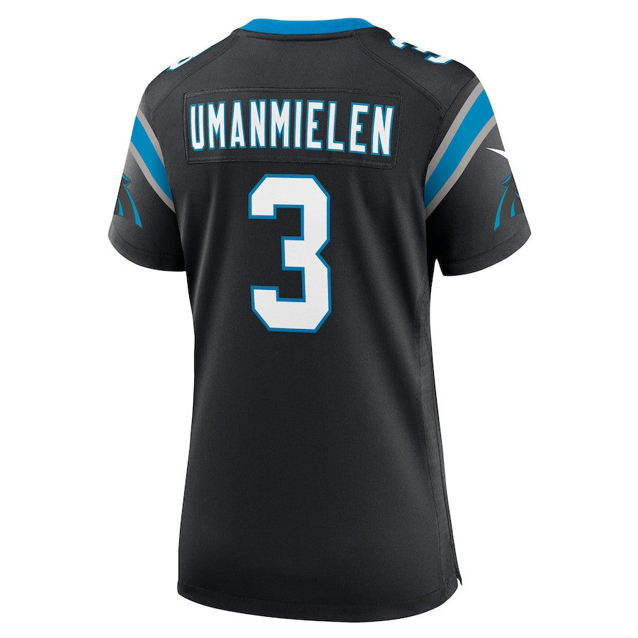 Princely Umanmielen 3 Carolina Panthers Women's Team Game Jersey - Black