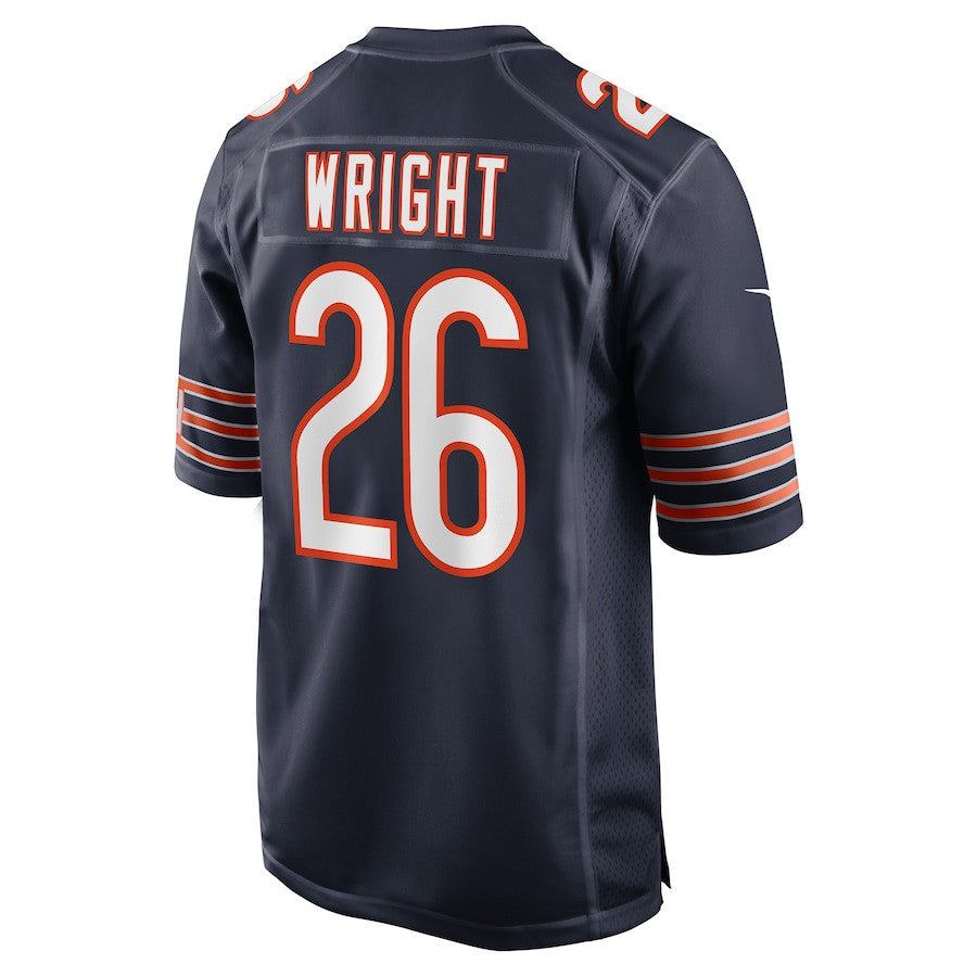 Nahshon Wright 26 Chicago Bears Team Game Men Jersey - Navy
