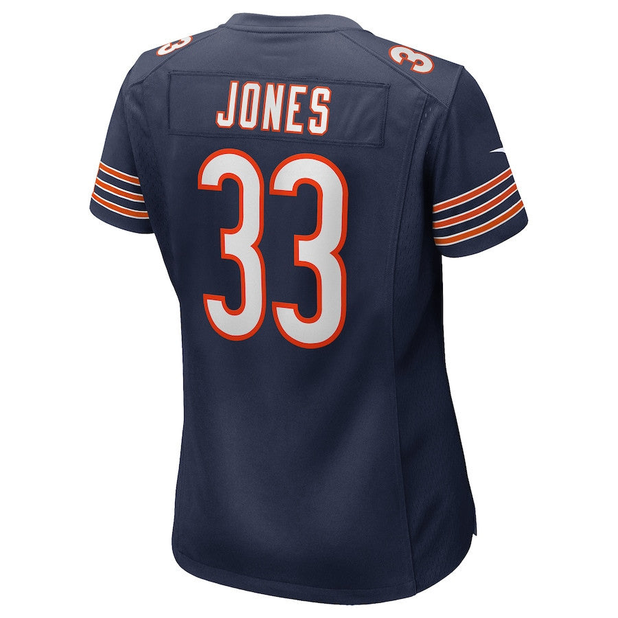 Jaylon Jones 33 Chicago Bears Women's Team Game Jersey - Navy
