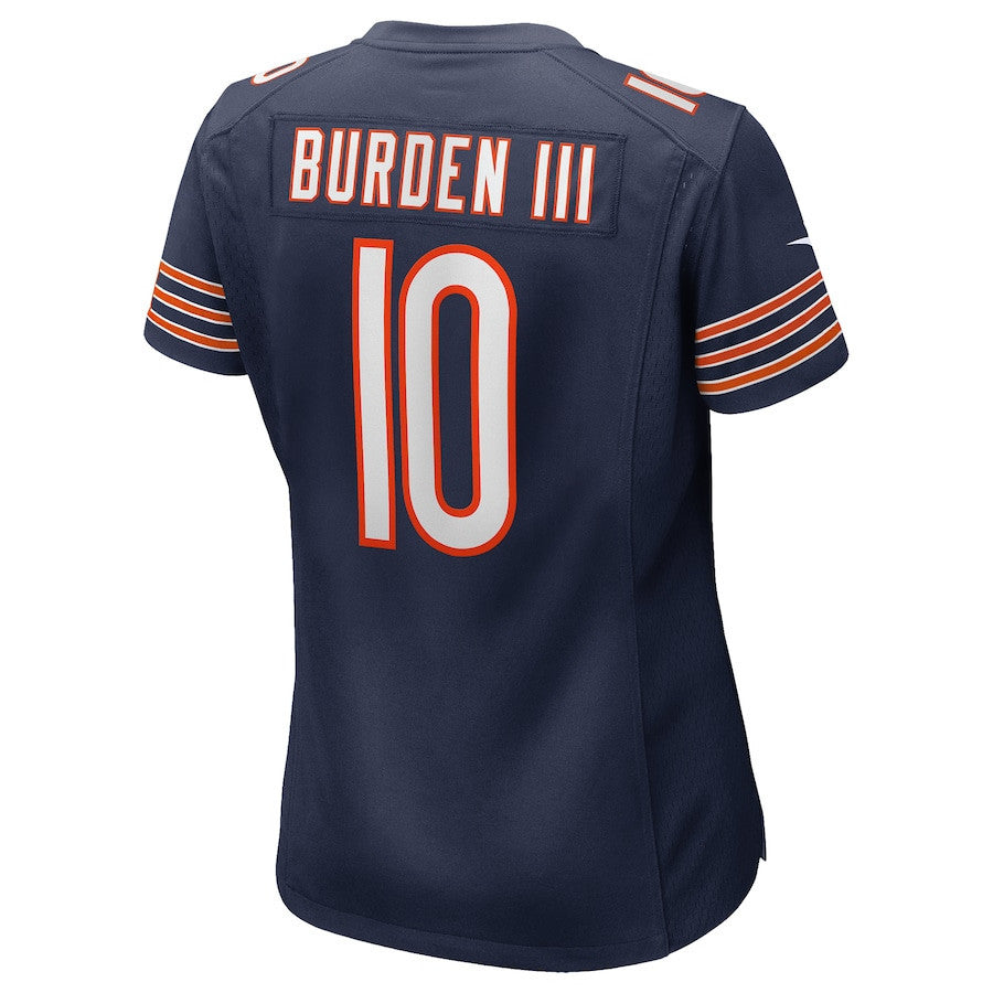 Luther Burden III 10 Chicago Bears Women's Team Game Jersey - Navy