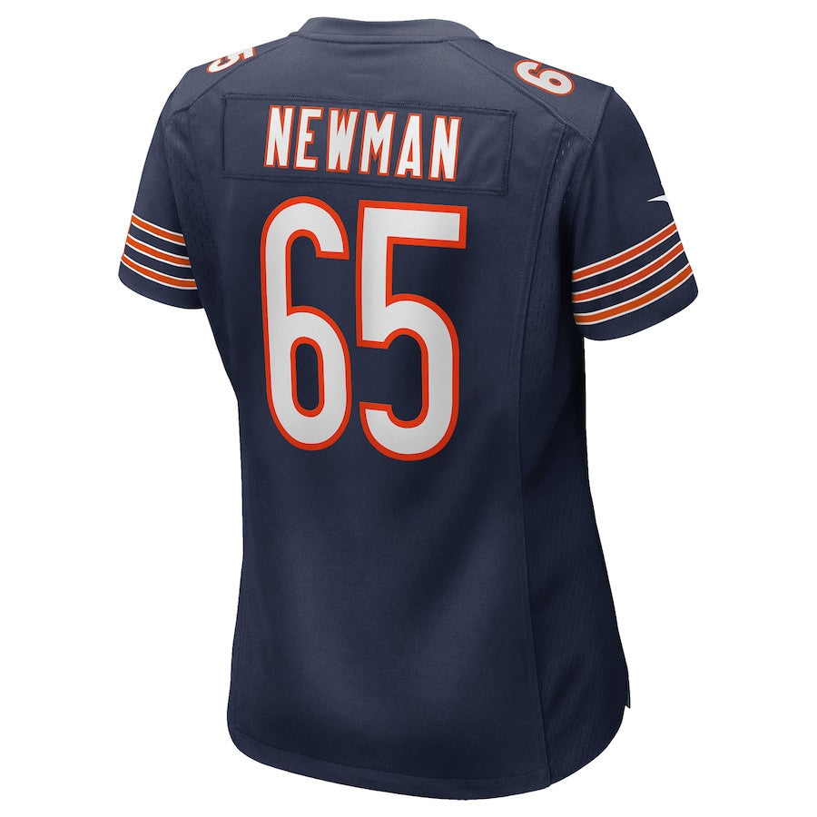 Luke Newman 65 Chicago Bears Women's Team Game Jersey - Navy