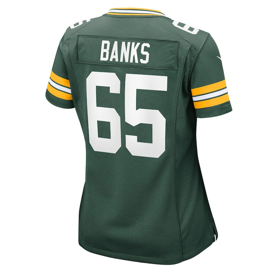 Aaron Banks 65 Green Bay Packers Women's Team Game Jersey - Green
