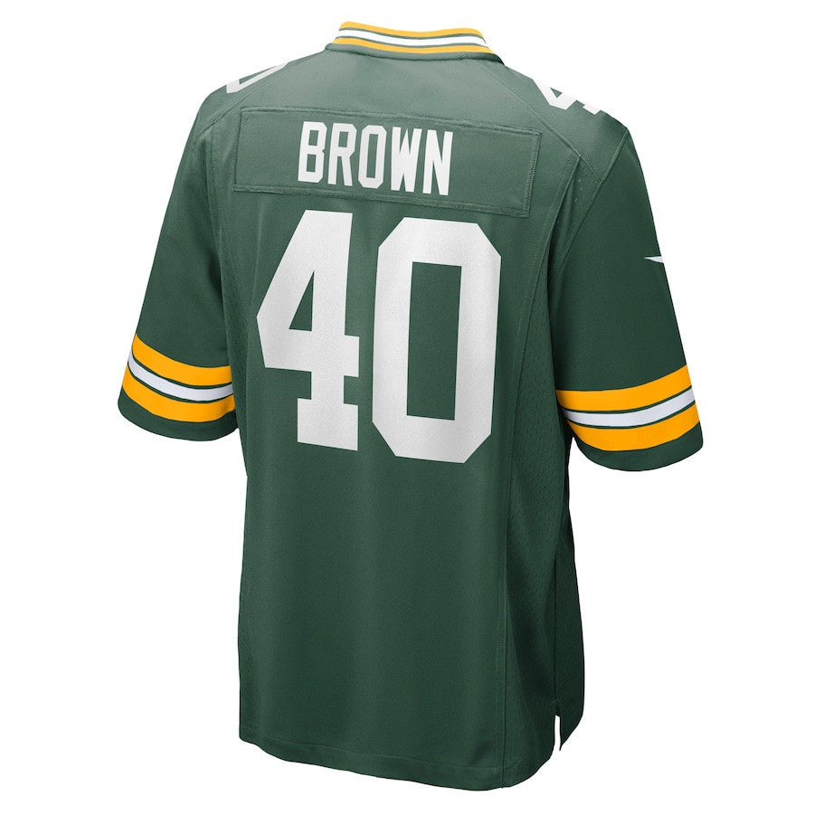 Omar Brown 40 Green Bay Packers Team Game Men Jersey - Green