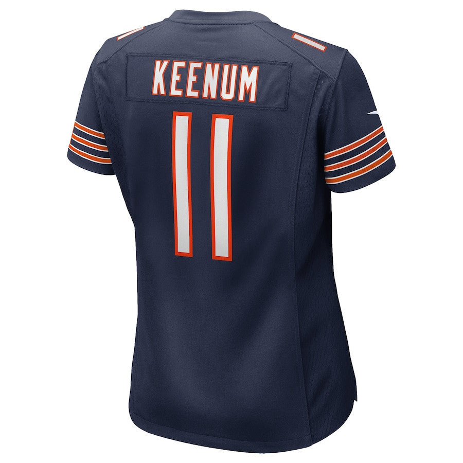 Case Keenum 11 Chicago Bears Women's Team Game Jersey - Navy