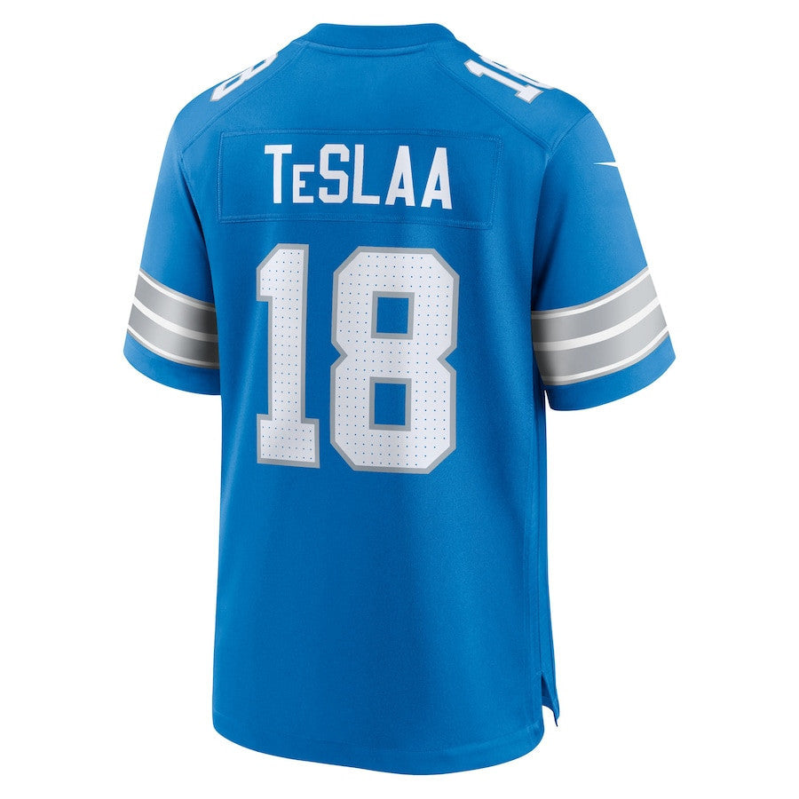 Isaac TeSlaa 18 Detroit Lions Game Player Men Jersey - Blue
