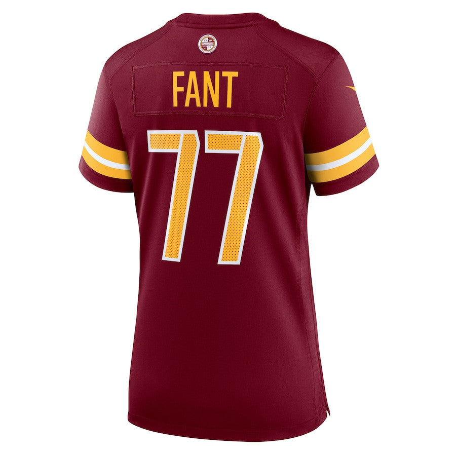 George Fant 77 Washington Commanders Women's Team Game Jersey - Burgundy