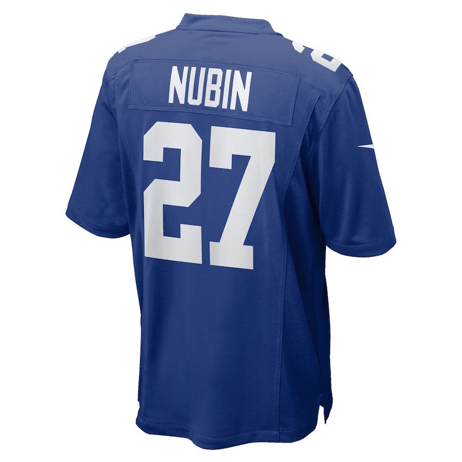 Tyler Nubin 27 New York Giants Team Game Men Jersey - Royal