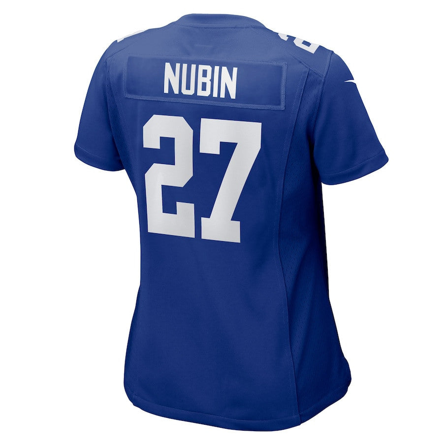 Tyler Nubin 27 New York Giants Women's Team Game Jersey - Royal