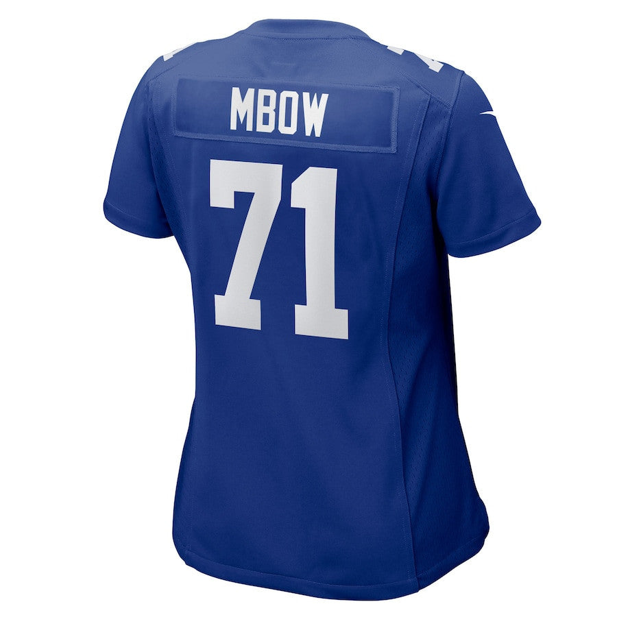 Marcus Mbow 71 New York Giants Women's Team Game Jersey - Royal