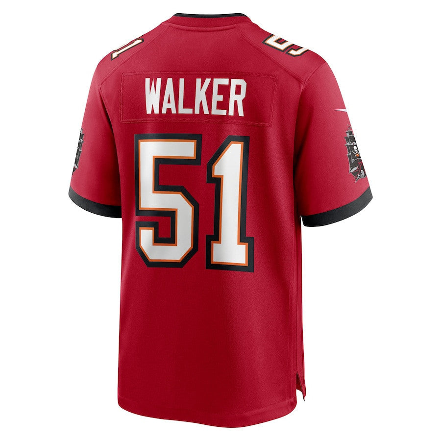 David Walker 51 Tampa Bay Buccaneers Team Game Men Jersey - Red