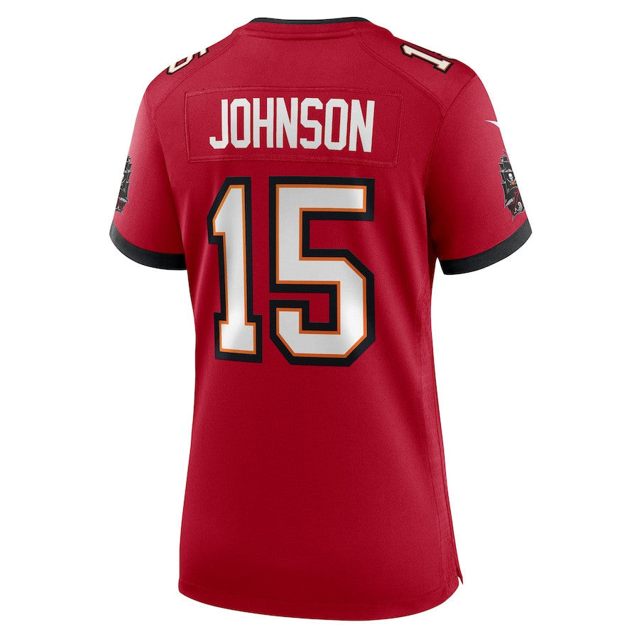 Tez Johnson 15 Tampa Bay Buccaneers Women's Team Game Jersey - Red