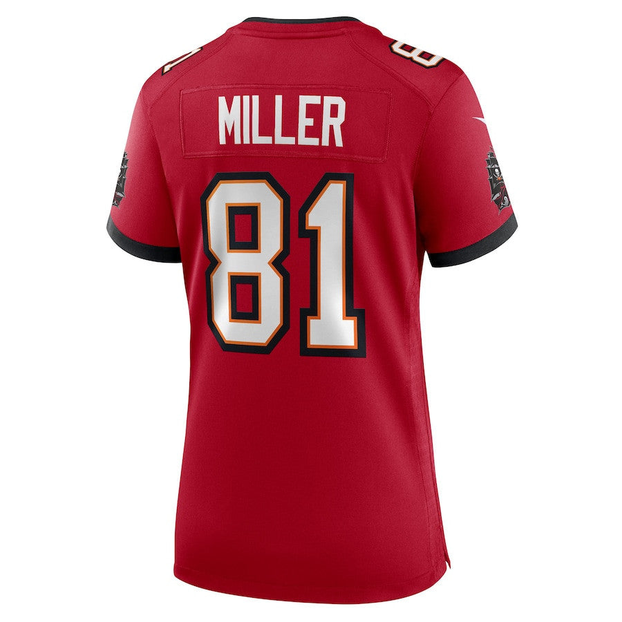 Ryan Miller 81 Tampa Bay Buccaneers Women's Team Game Jersey - Red