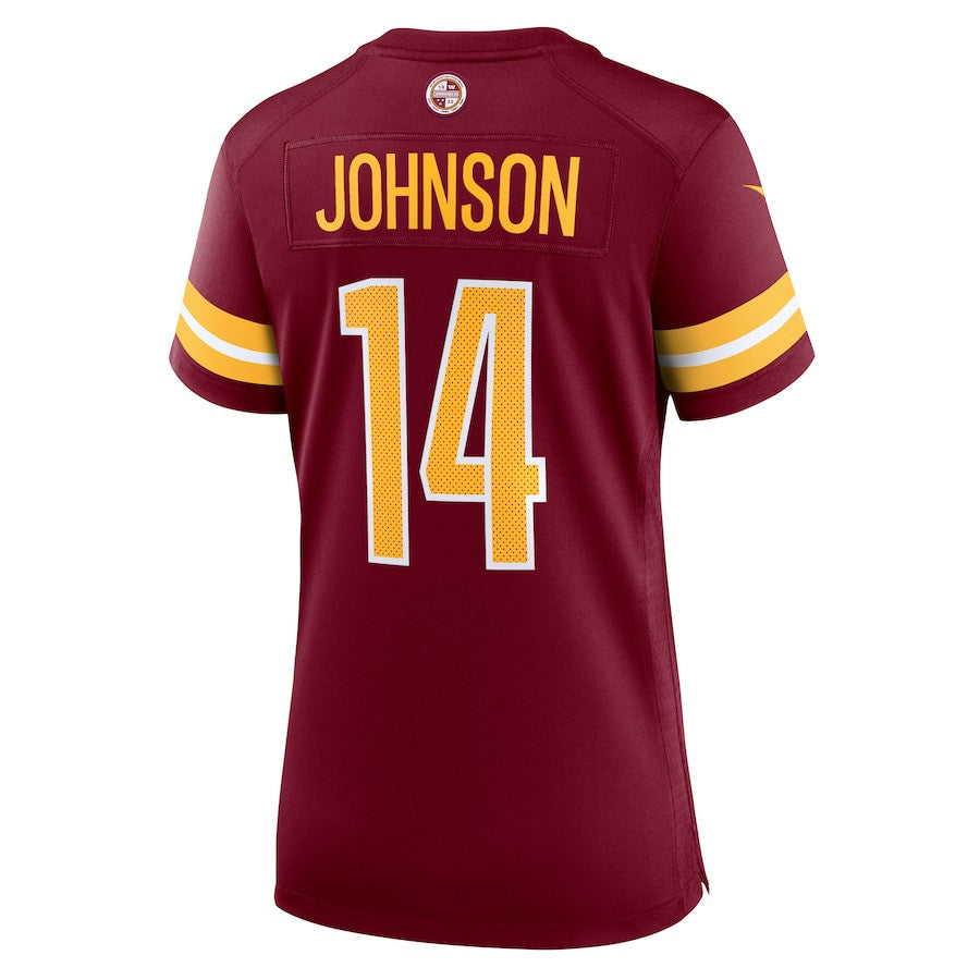 Josh Johnson 14 Washington Commanders Women's Team Game Jersey - Burgundy