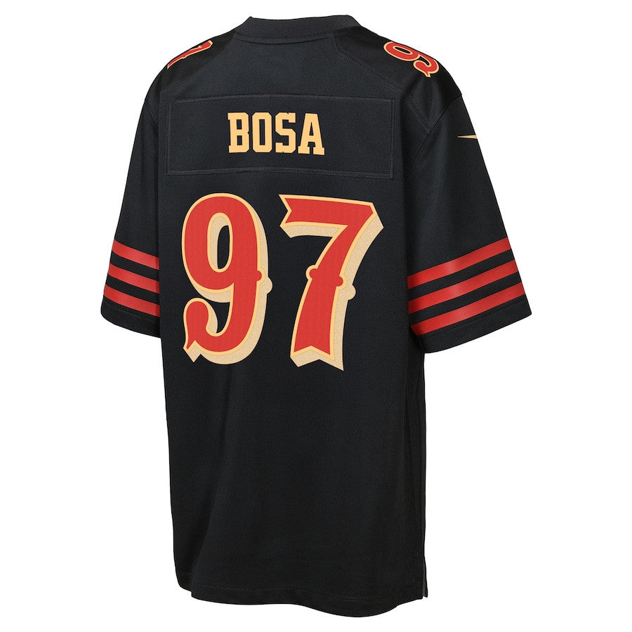 Nick Bosa 97 San Francisco 49ers YOUTH 2025 Rivalries Collection Game Jersey - Black