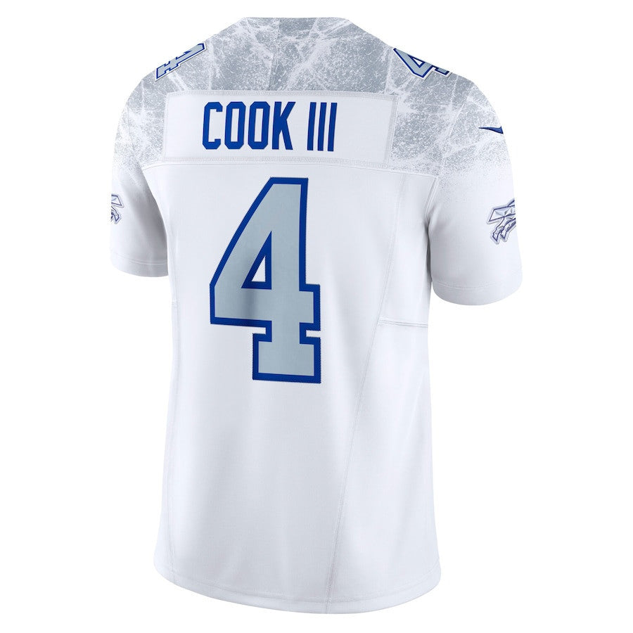James Cook III 4 Buffalo Bills 2025 Rivalries Collection Limited Men Jersey - White