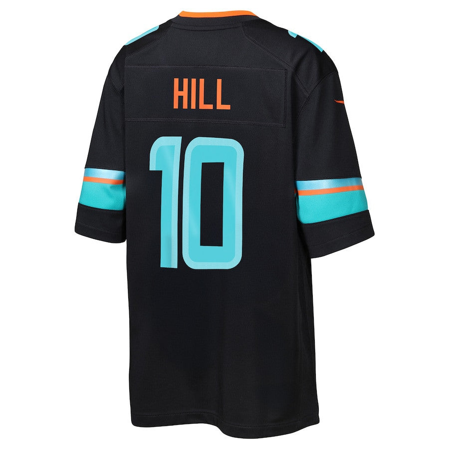 Tyreek Hill 10 Miami Dolphins YOUTH 2025 Rivalries Collection Game Jersey - Pitch Blue