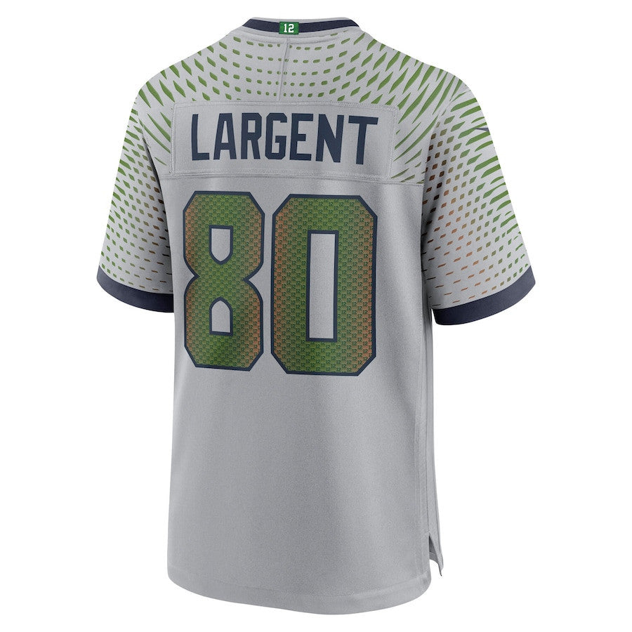 Steve Largent 80 Seattle Seahawks 2025 Rivalries Collection Game Men Jersey - Wolf Gray