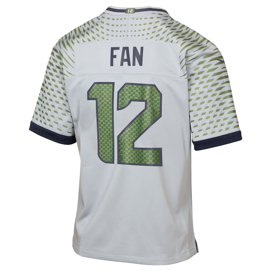 12s Seattle Seahawks YOUTH 2025 Rivalries Collection Game Jersey - Wolf Gray