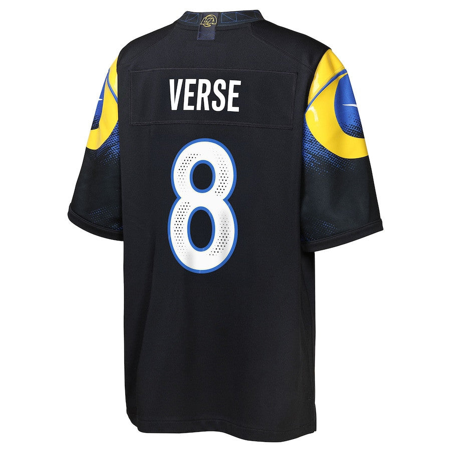 Jared Verse 8 Los Angeles Rams YOUTH 2025 Rivalries Collection Game Jersey - Midnight Blue